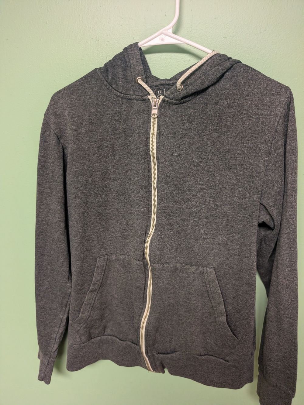 George Men's Charcoal Gray Zip-Up Hoodie
